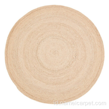 Anyaman Natural Round Round Straw Karpet Matting